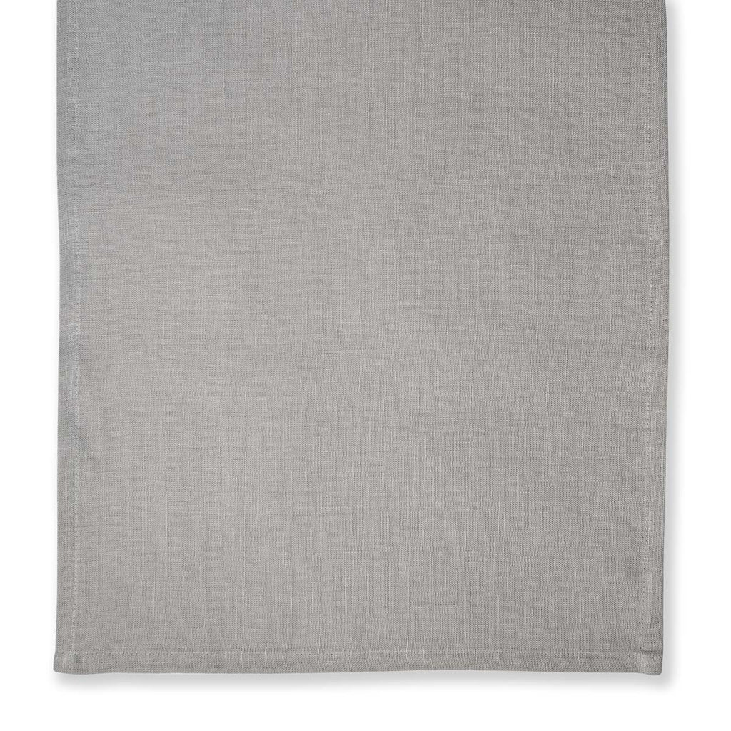 Runner in lino grigio chiaro 40 × 145 cm — foto Świat Lnu