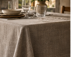 Tovaglia in lino grigio chiaro