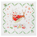 Set di tovaglioli in lino bianco con Babbo Natale e regali 40 × 40 cm