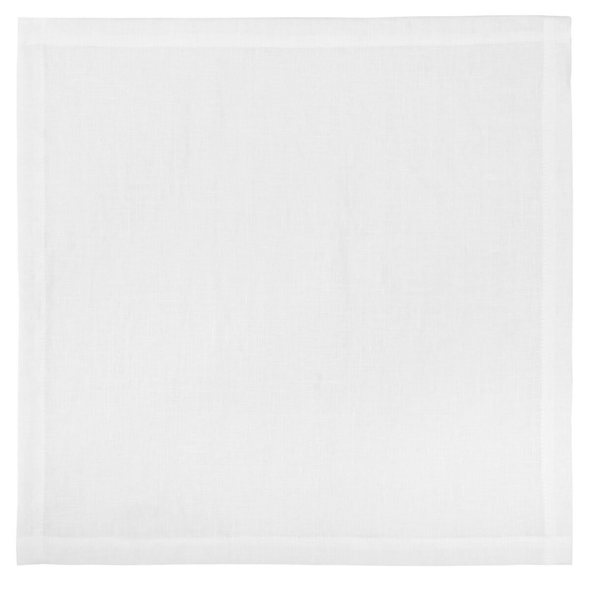 Tovagliolo in lino bianco con orlo a giorno 40 × 40 cm