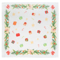 Set di tovaglioli in lino bianco con slitta e regali 40 × 40 cm