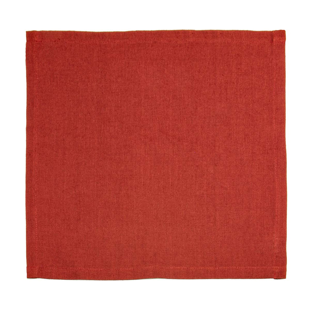 Set di tovaglioli in lino bordeaux 40 × 40 cm