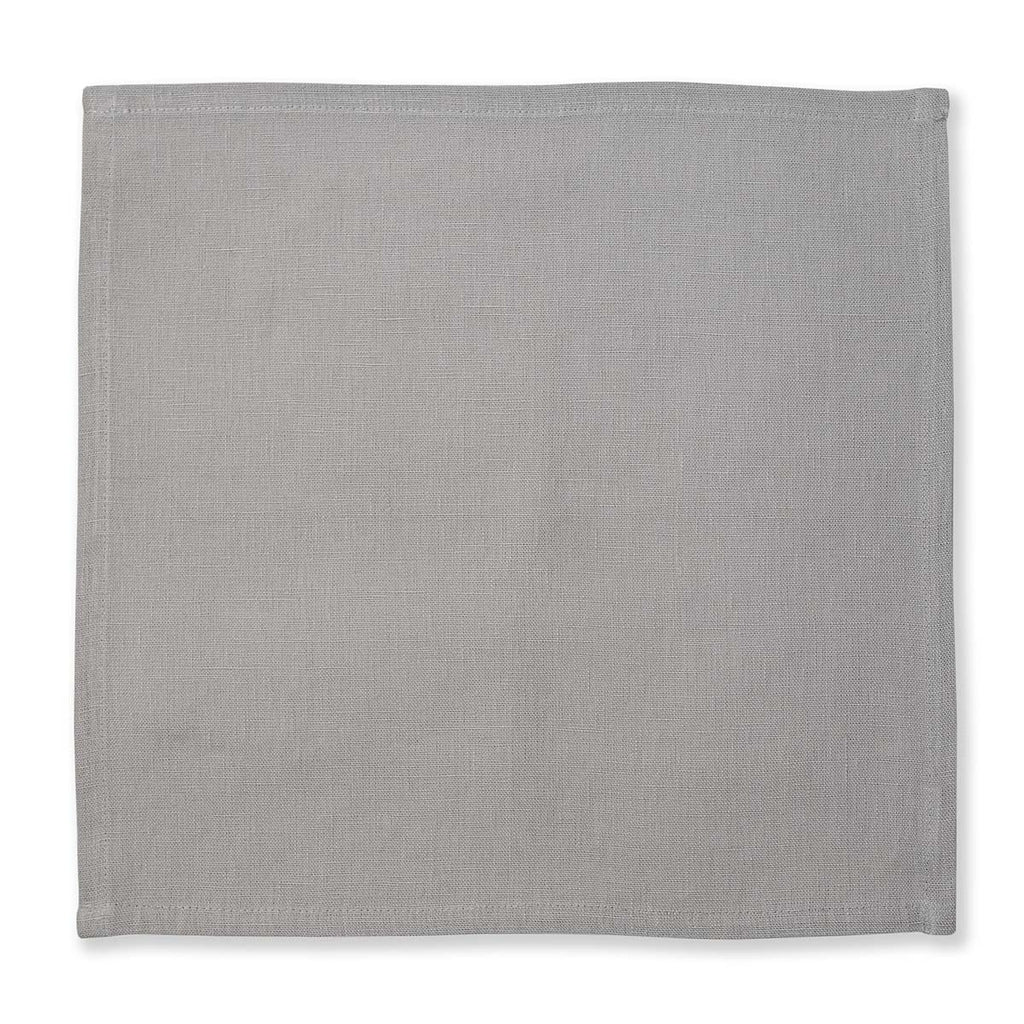 Set di tovaglioli in lino grigio chiaro 40 × 40 cm